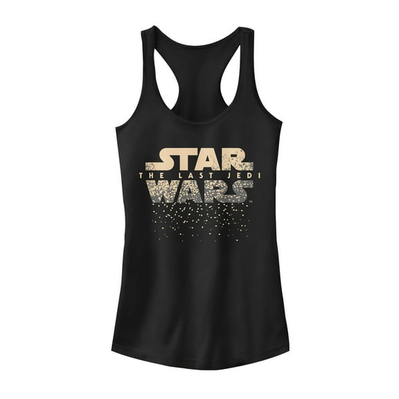 Junior's Star Wars The Last Jedi Lights  Racerback Tank Top Black Small