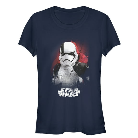 Junior's Star Wars The Last Jedi New Stormtrooper Profile  Graphic Tee Navy Blue 2X Large