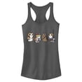 thumbnail image 1 of Junior's Star Wars: The Last Jedi Porg Costumes Racerback Tank Top Charcoal Large, 1 of 4
