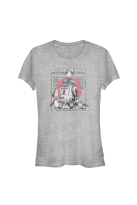 Junior's Star Wars The Last Jedi R2-D2 Porg Party Graphic Tee Athletic Heather X Large