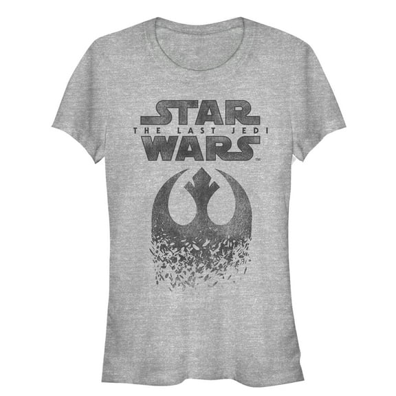 Junior's Star Wars The Last Jedi Rebel Logo Fleck Graphic Tee Athletic Heather Large