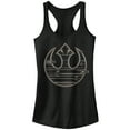 thumbnail image 1 of Junior's Star Wars The Last Jedi Rebel Logo Streak Racerback Tank Top Black Medium, 1 of 4