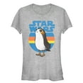 thumbnail image 1 of Junior's Star Wars The Last Jedi Retro Porg Graphic Tee Athletic Heather 2X Large, 1 of 2