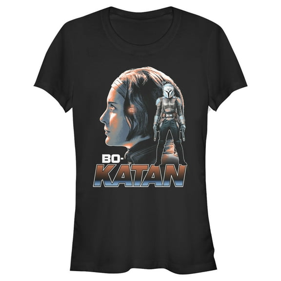 Junior's Star Wars: The Mandalorian Bo-Katan Portrait  Graphic Tee Black 2X Large