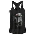 thumbnail image 1 of Junior's Star Wars: The Mandalorian Bounty Hunter Shadow Racerback Tank Top Black 2X Large, 1 of 4