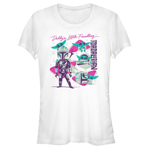 Junior's Star Wars: The Mandalorian Daddy’s Little Foundling Graphic T-Shirt