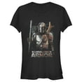 thumbnail image 1 of Junior's Star Wars: The Mandalorian Din Djarin Beskar Armor  Graphic Tee Black Large, 1 of 3