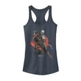 thumbnail image 1 of Junior's Star Wars: The Mandalorian Dusty Sunset Racerback Tank Top Indigo Small, 1 of 3