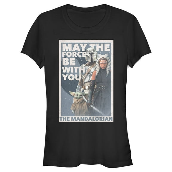 Junior's Star Wars: The Mandalorian Force of Ancient Enemies  Graphic Tee Black 2X Large