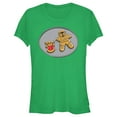 thumbnail image 1 of Junior's Star Wars: The Mandalorian Gingerbread Cookies Mando Grogu  Graphic Tee Kelly Green X Large, 1 of 3