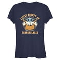 thumbnail image 1 of Junior's Star Wars: The Mandalorian Grogu Little Bounty of Thankfulness Graphic Tee Navy Blue Small, 1 of 3
