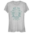 thumbnail image 1 of Junior's Star Wars: The Mandalorian Grogu May the Fourth Be With You Graphic Tee Athletic Heather 2X Large, 1 of 3