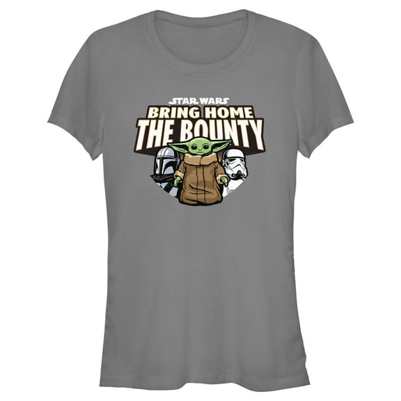 Junior's Star Wars: The Mandalorian Grogu and Company Graphic Tee Charcoal X Large