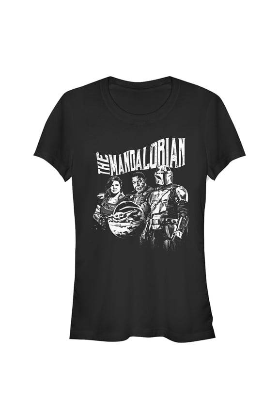 Junior's Star Wars: The Mandalorian Guild on Assignment Graphic Tee Black Small