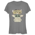 thumbnail image 1 of Junior's Star Wars: The Mandalorian Halloween Grogu Mummy Graphic Tee Charcoal Medium, 1 of 3