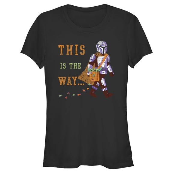 Junior's Star Wars: The Mandalorian Halloween This is the Way Treats Graphic Tee Black 2X Large