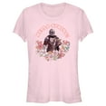 thumbnail image 1 of Junior's Star Wars: The Mandalorian Hello Spring Graphic Tee Light Pink Small, 1 of 3