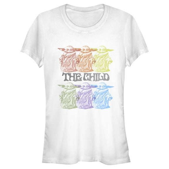 Junior's Star Wars: The Mandalorian Hexad Illusion Graphic Tee White X Large