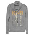 thumbnail image 1 of Junior's Star Wars: The Mandalorian IG-11 Action Figure Cowl Neck Sweatshirt Gray Heather Medium, 1 of 3