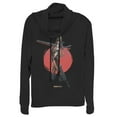 thumbnail image 1 of Junior's Star Wars: The Mandalorian IG-11 Dusty Sunset Cowl Neck Sweatshirt Black 3X Large, 1 of 3