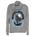 thumbnail image 1 of Junior's Star Wars: The Mandalorian Legendary Warrior  Cowl Neck Sweatshirt Gray Heather Small, 1 of 3