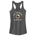 thumbnail image 1 of Junior's Star Wars: The Mandalorian May the Fourth Be With You Din Djarin Racerback Tank Top Charcoal X Large, 1 of 4