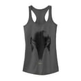thumbnail image 1 of Junior's Star Wars: The Mandalorian Metallic Helmet  Racerback Tank Top Charcoal Small, 1 of 3
