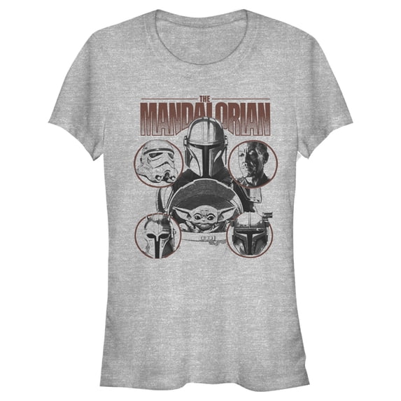 Junior's Star Wars: The Mandalorian Odds-on Favorite Graphic Tee Athletic Heather Large