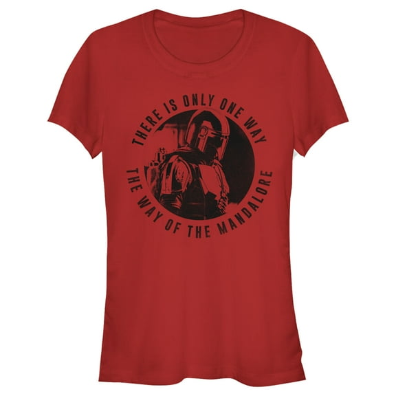 Junior's Star Wars: The Mandalorian Only One Way  Graphic Tee Red X Large