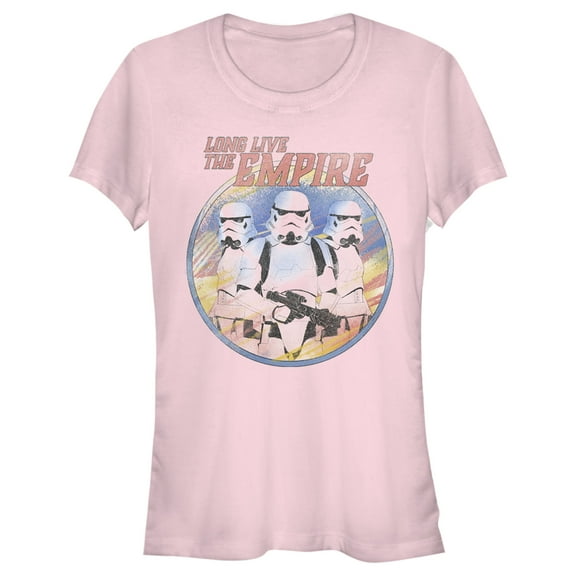 Junior's Star Wars: The Mandalorian Stormtroopers Long Live The Empire  Graphic Tee Light Pink X Large