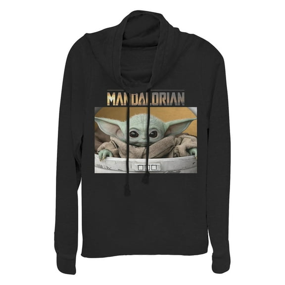 Junior's Star Wars: The Mandalorian The Child Bassinet  Cowl Neck Sweatshirt