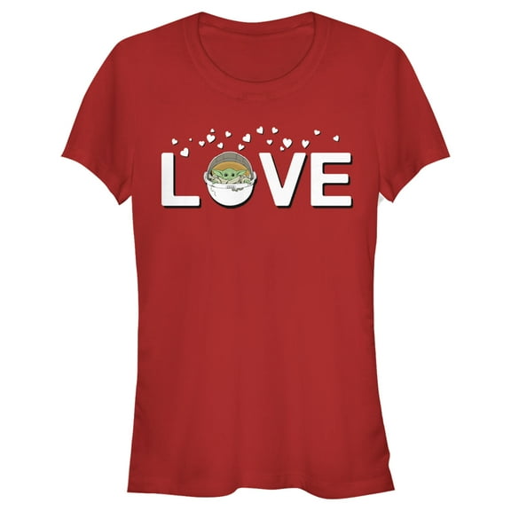 Junior's Star Wars: The Mandalorian The Child Love Bassinet  Graphic Tee Red Small