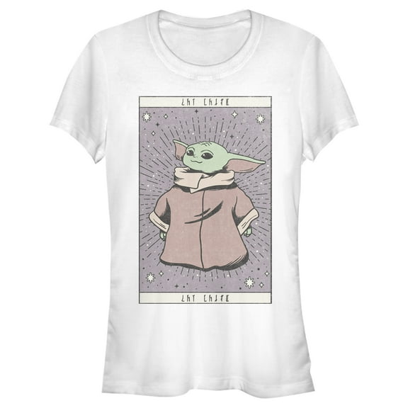 Junior's Star Wars: The Mandalorian The Child Simple Robe  Graphic Tee White Medium