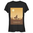 thumbnail image 1 of Junior's Star Wars: The Mandalorian The Child and Bounty Hunter Silhouette Desert Graphic Tee Black Medium, 1 of 2