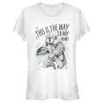 thumbnail image 1 of Junior's Star Wars: The Mandalorian Valentine's Day The Child Way to my Heart  Graphic Tee White Medium, 1 of 3