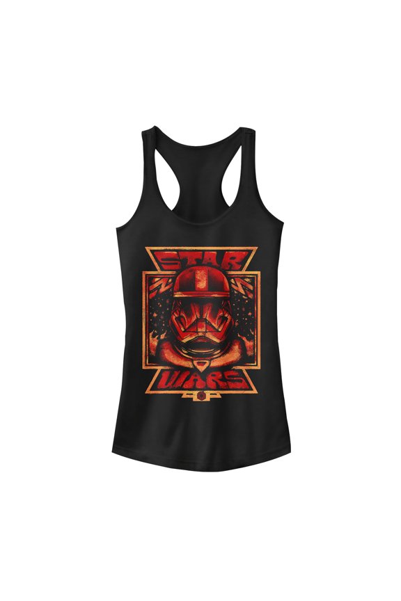 Junior's Star Wars: The Rise of Skywalker Artistic Sith Trooper  Racerback Tank Top Black Medium