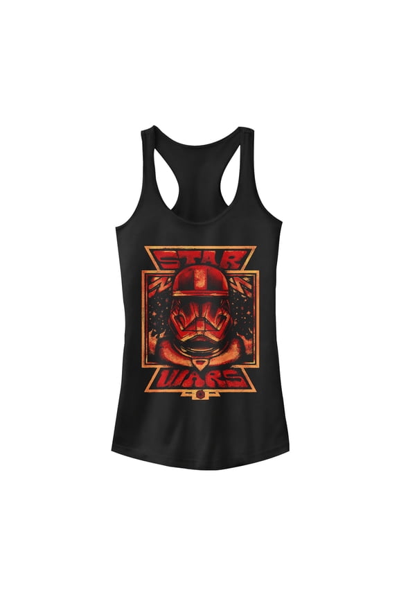 Junior's Star Wars: The Rise of Skywalker Artistic Sith Trooper  Racerback Tank Top Black X Large
