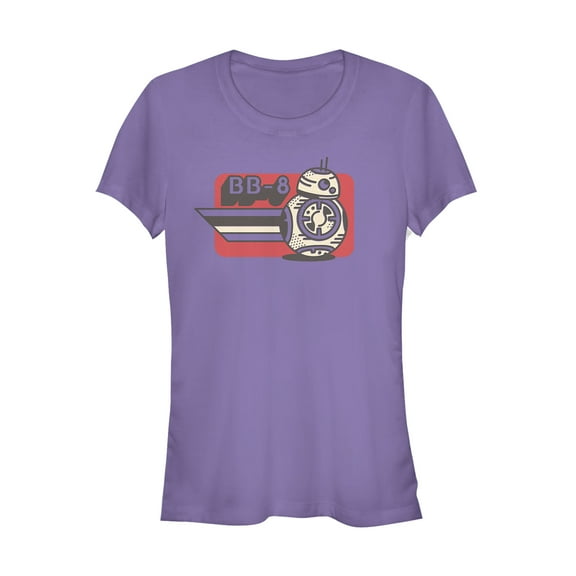 Junior's Star Wars: The Rise of Skywalker BB-8 on the Run  Graphic Tee Purple Medium