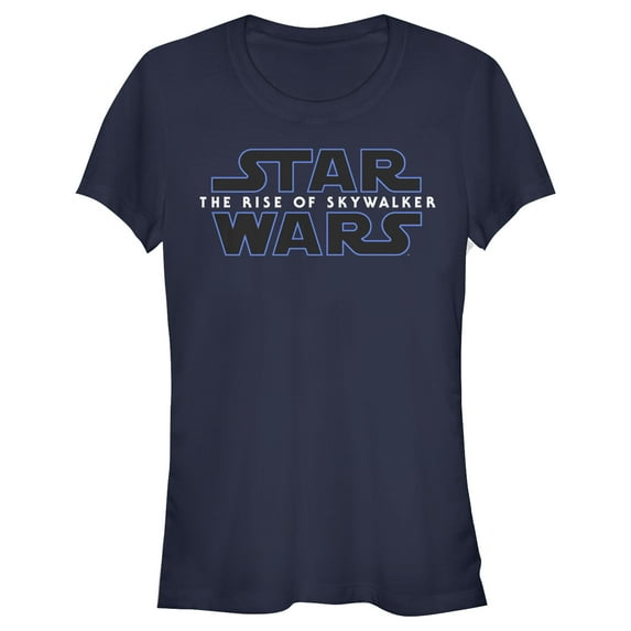 Junior's Star Wars: The Rise of Skywalker Classic Logo Graphic Tee Navy Blue Large