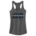 thumbnail image 1 of Junior's Star Wars: The Rise of Skywalker Classic Logo  Racerback Tank Top Charcoal Medium, 1 of 3