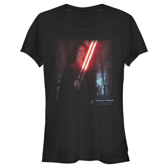 Junior's Star Wars: The Rise of Skywalker Dark Rey Double Saber  Graphic Tee Black X Large