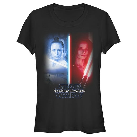 Junior's Star Wars: The Rise of Skywalker Dark Rey Split  Graphic Tee Black Medium