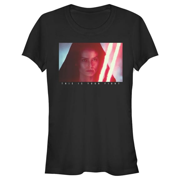 Junior's Star Wars: The Rise of Skywalker Dark Rey Your Fight  Graphic Tee Black Small