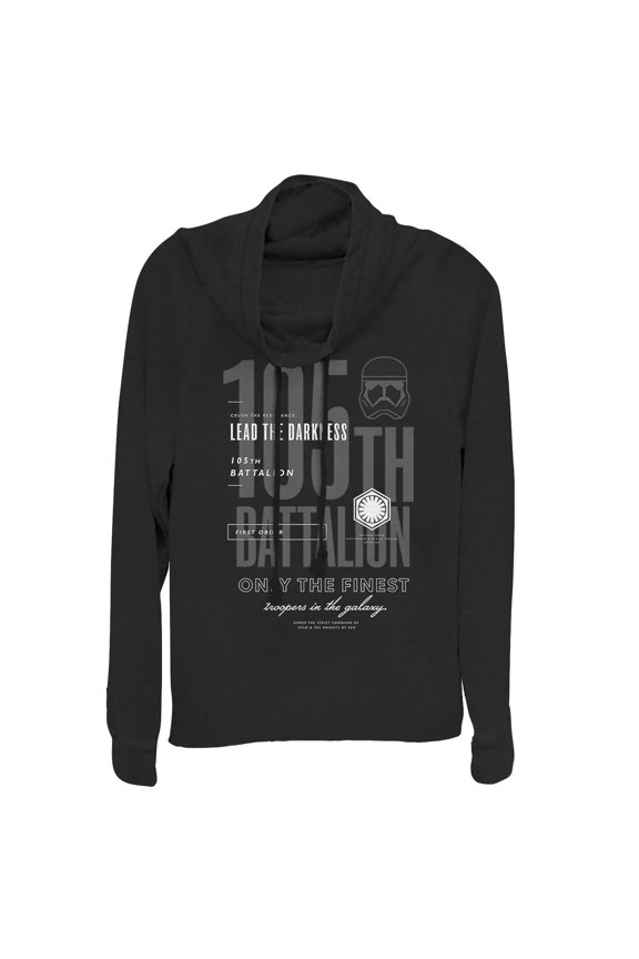 Junior's Star Wars: The Rise of Skywalker Dark Side Recruitment Cowl Neck Sweatshirt Black 3X Large