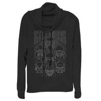 Junior's Star Wars: The Rise of Skywalker Dark Side Streak  Cowl Neck Sweatshirt Black 3X Large