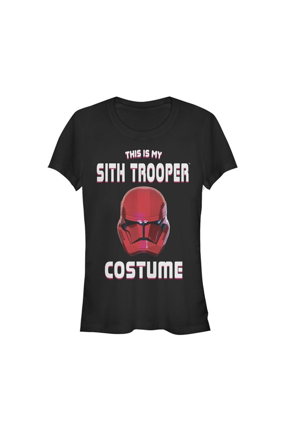 Junior's Star Wars: The Rise of Skywalker Halloween Sith Trooper Costume  Graphic Tee Black Medium