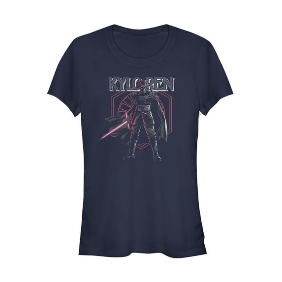 Junior's Star Wars: The Rise of Skywalker Kylo Ren Emblem Graphic Tee Navy Blue Small