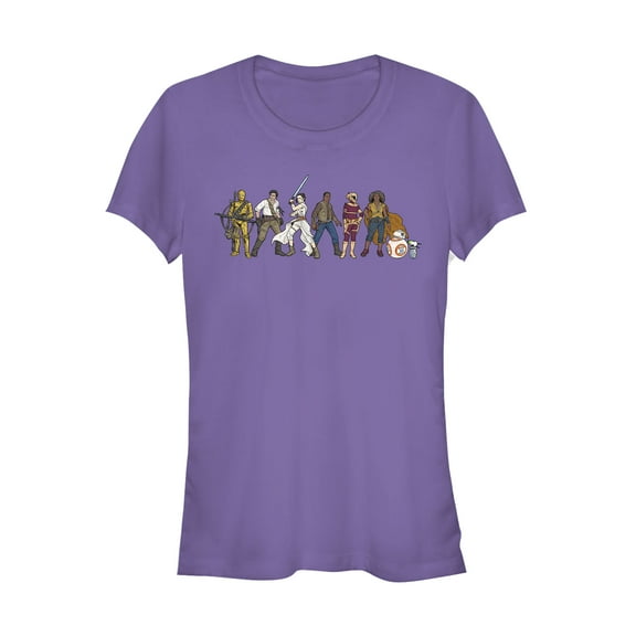 Junior's Star Wars: The Rise of Skywalker Rebel Line  Graphic Tee Purple Small