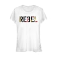 thumbnail image 1 of Junior's Star Wars: The Rise of Skywalker Rebel Text  Graphic Tee White Medium, 1 of 2