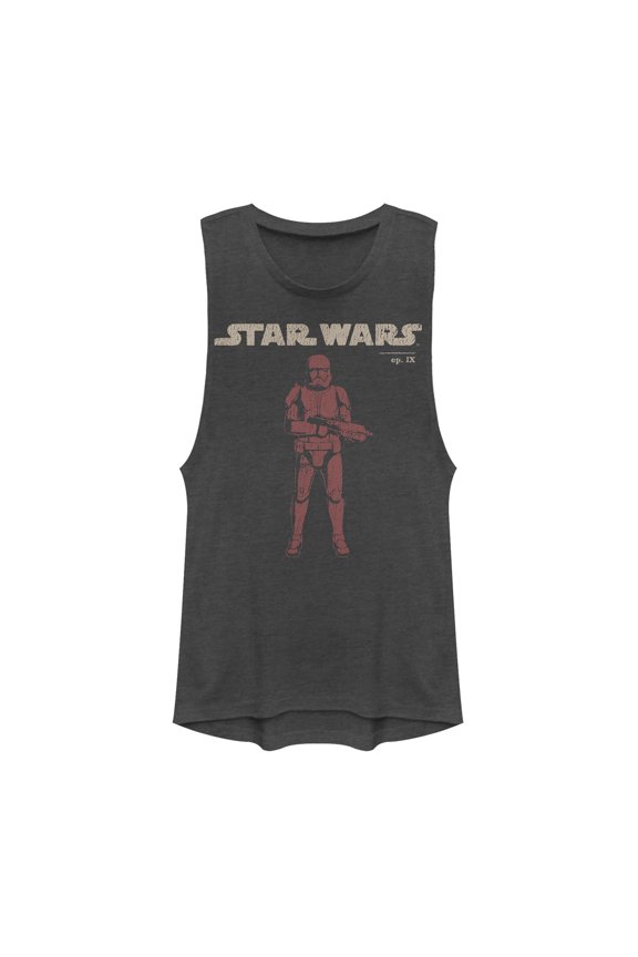 Junior's Star Wars: The Rise of Skywalker Retro Sith Trooper  Festival Muscle Graphic Tee Charcoal Large